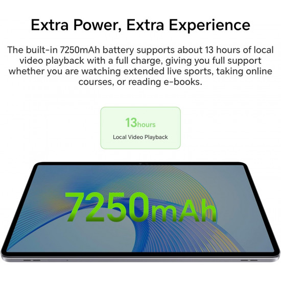 هونر باد اكس 9 ، واي فاي ، 128 جيجا 4 رام ، 11.5 انش ، رمادى مع كفر خلفي HONOR PAD X9