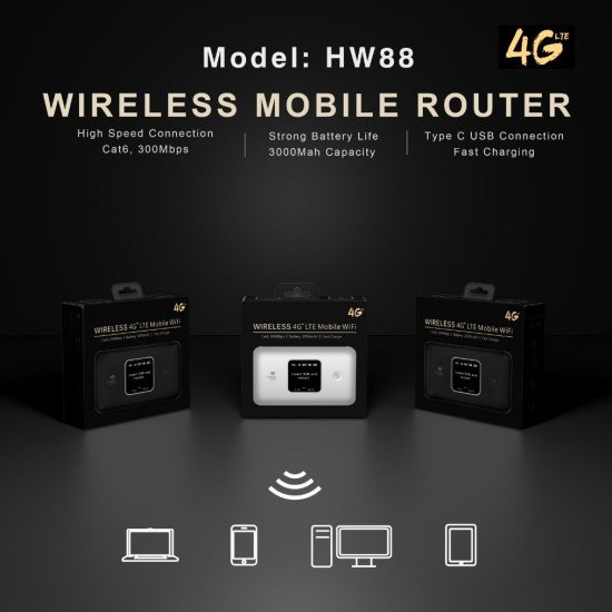 مودم HW88  واي فاي ( Wireless 4G LTE Mobile Wifi )