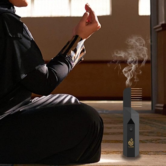 مبخرة شعر كهربائية محمولة بمنفذ USB من دخون، الة اطلاق الروائح العلاجية الالكترونية للمسلمين والعرب، مبخرة قابلة لاعادة الشحن مبخرة شعر كهربائية محمولة بمنفذ USB من دخون، الة اطلاق الروائح العلاجية الالكترونية للمسلمين والعرب، مبخرة قابلة لاعادة الشحن