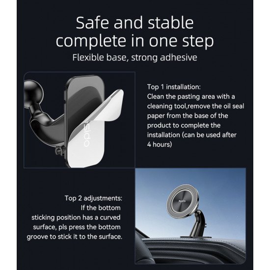 حامل الهاتف المغناطيسي Magsafe C201 ذو الدوران المتعدد الأبعاد 360 مناسب للوحة القيادة