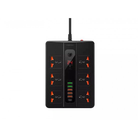 توصيلة ذكية 6 منافذ قوة 2500 واط RECCI Multifunction POWER SOCKET
