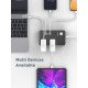 توصيلة 2 متر 3 منافذ USB و منفذ USB-C بخاصية الشحن السريع من LDNIO 