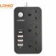 توصيلة 2 متر 3 منافذ USB و منفذ USB-C بخاصية الشحن السريع من LDNIO 