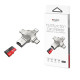 يسيدو - Yesido GS13 قارئ بطاقات متعدد الوظائف 4 في 1 مع محول USB3.0 فائق السرعة لنقل البيانات OTG - فضي