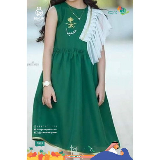 فستان كلاسيكي اخضرksa003