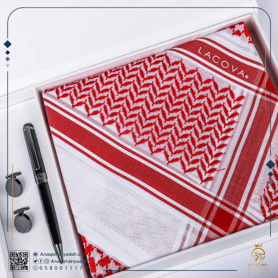 شماغ لاكوفا أحمر 2021 مع هدية