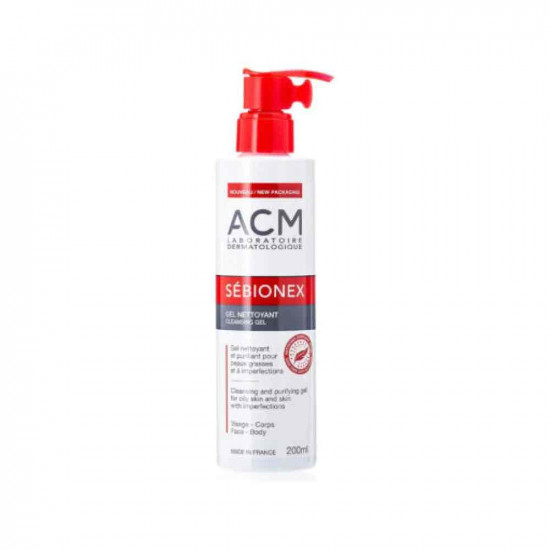 جل سيبيونكس غسول للبشره من اي سي ام 200 مل ACM Sebionex Cleansing Gel 