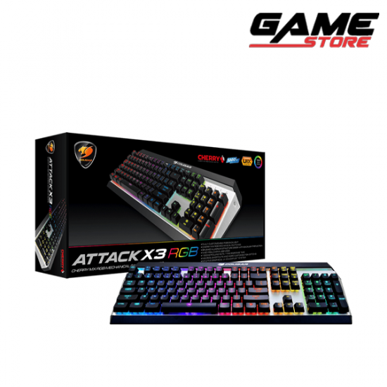 لوحة مفاتيح كوغار اتاك x3 RGB  - فضي - Attack x3