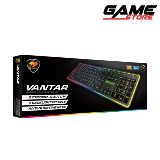 لوحة مفاتيح كوغار فانتار RGB - اسود - vantar 