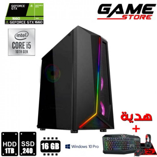 تجميعه ألعاب - بي سي جيمنق إحترافيه - معالج i5 الجيل العاشر - 16 جيجا بايت رام - كرت شاشه RTX 2060 6GB
