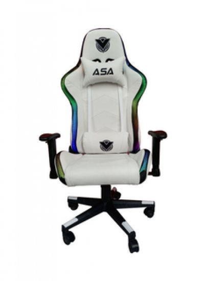 كرسي جيمينج ASA - أبيض RGB - ASA gaming chair