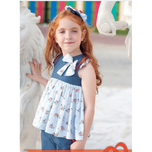 7027 بدلة اسباني قميص فضفاض وشورت ازرق 7027 بدلة اسباني قميص فضفاض وشورت ازرق