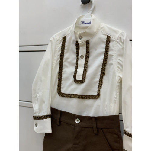 12166  بدلة ولادي أنيقة  قميص وشورت 