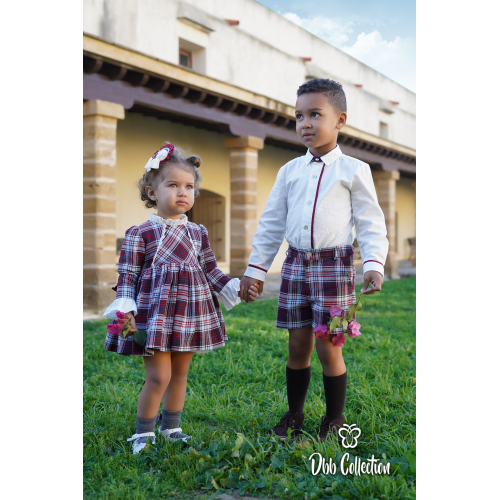 16608 بدلة ولادي قميص وشورت كاروهات 16608 بدلة ولادي قميص وشورت كاروهات