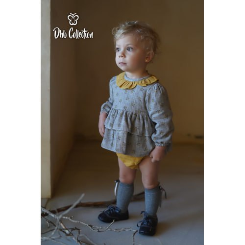 16904  طقم بناتي فستان وكلوت فقط  