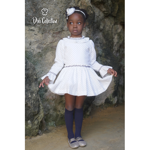  17503فستان اسباني  منقط