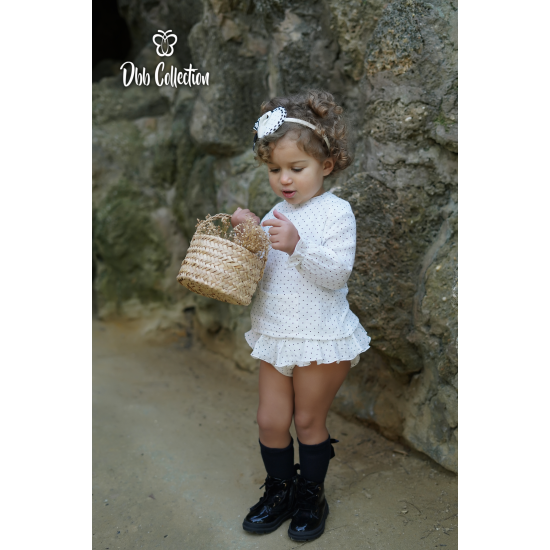 17504 طقم بناتي فستان وكلوت 