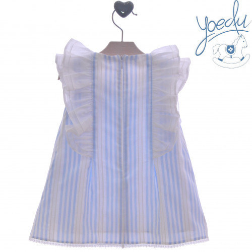 0524 فستان اسباني مخطط سماوي 0524 فستان اسباني مخطط سماوي