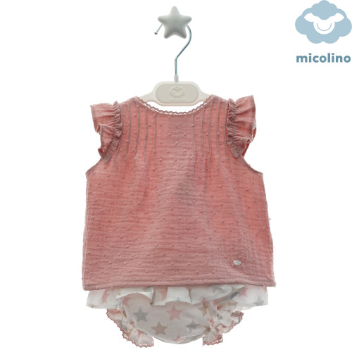 1812 طقم بناتي  من قطعتين لون سماوي 