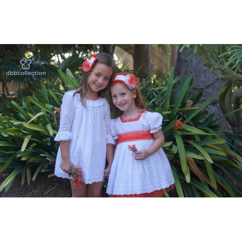 17602  فستان اسباني  برتقالي