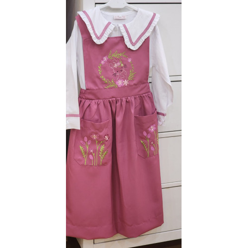 مريول مدرسي بتطريز أرنب من قطعتين 14462