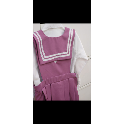 مريول مدرسي  من قطعتين لون بنفسجي قميص أبيض  144621