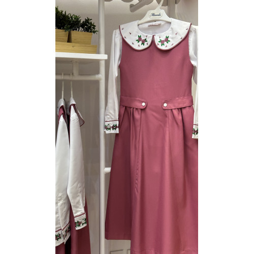 مريول مدرسي وردي من قطعتين 144628