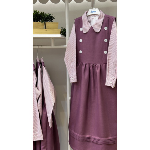 مريول مدرسي بنفسجي من قطعتين 144631