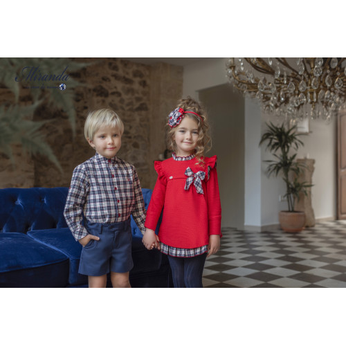 بدلة ولادي قميص كاروهات وشورت كحلي36023323 بدلة ولادي قميص كاروهات وشورت كحلي36023323