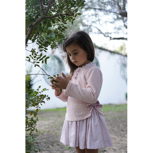  فستان اسباني وردي 20603