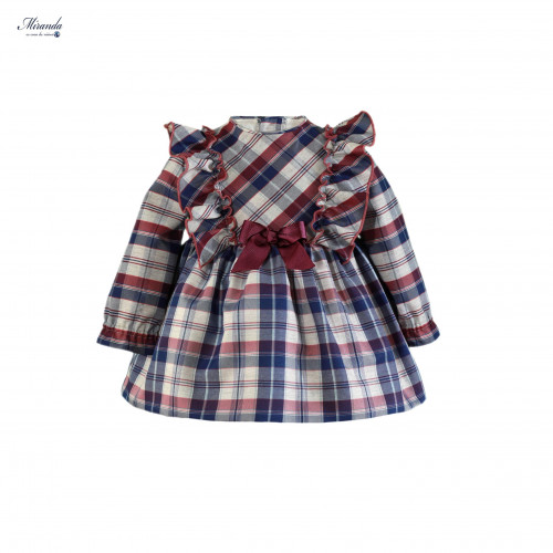 360509  فستان اسباني كاروهات