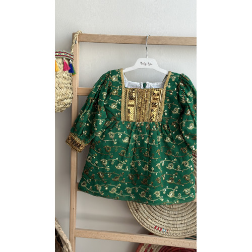 240041 فستان شعبي أخضر فاتح 240041 فستان شعبي أخضر فاتح