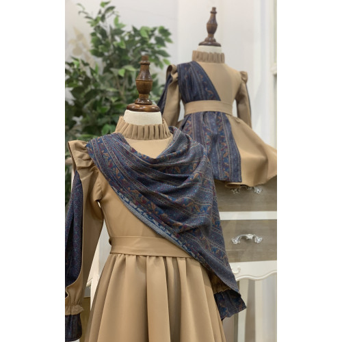 240101 فستان بيج بشال كشميري