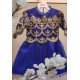 240122 فستان للمناسبات نيلي مطرز بذهبي 240122 فستان للمناسبات نيلي مطرز بذهبي