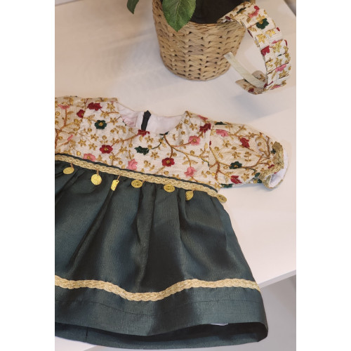 240091 فستان شعبي مورد للصغيرات 