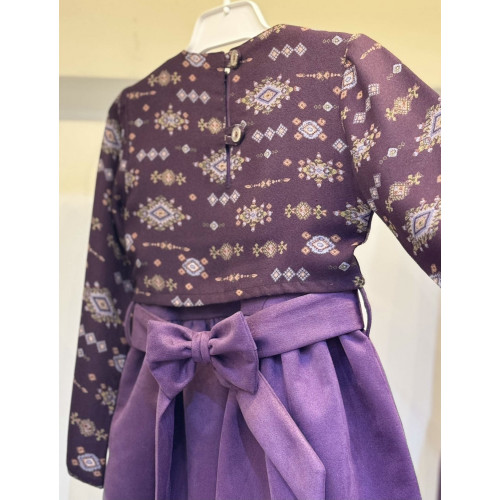 240107 فستان بنفسجي كشميري من قطعتين