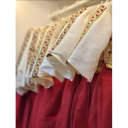 240169 فستان للمناسبات  أحمر مطرز