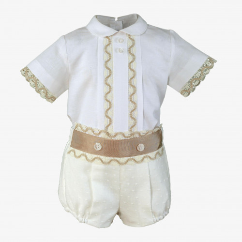 بدلة ولادي  قميص وشورت بحزام37012823 