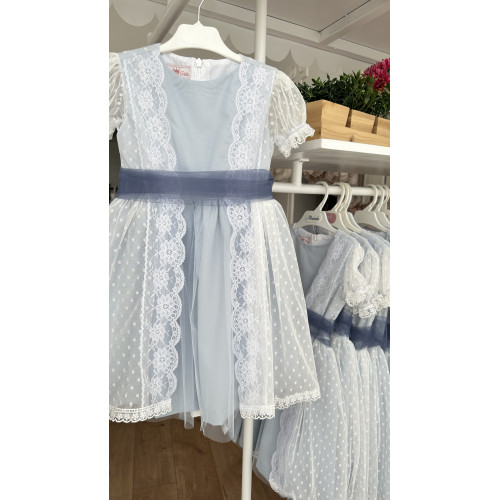 240370 فستان أزرق تول للمناسبات