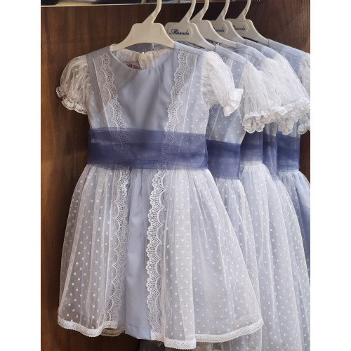 240370 فستان أزرق تول للمناسبات