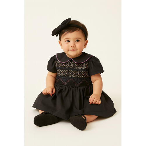 فستان مواليد مطرز ناعم 240506 فستان مواليد مطرز ناعم 240506