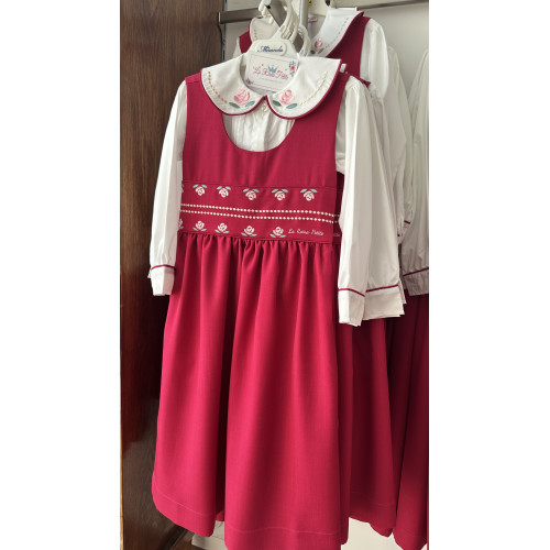 مريول مدرسي فوشي مطرز مع قميص مطرز 144723