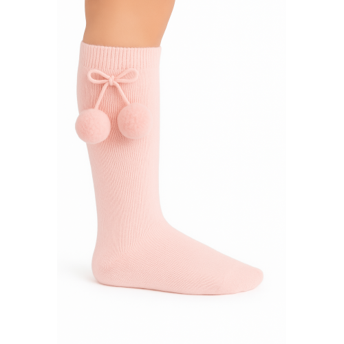 جوارب طويلة لون وردي   موديل كور 