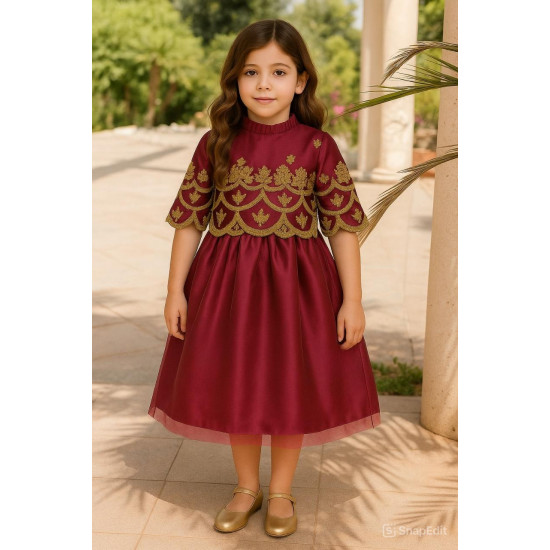 240121 فستان للمناسبات ارجواني بتطريز ذهبي 240121 فستان للمناسبات ارجواني بتطريز ذهبي