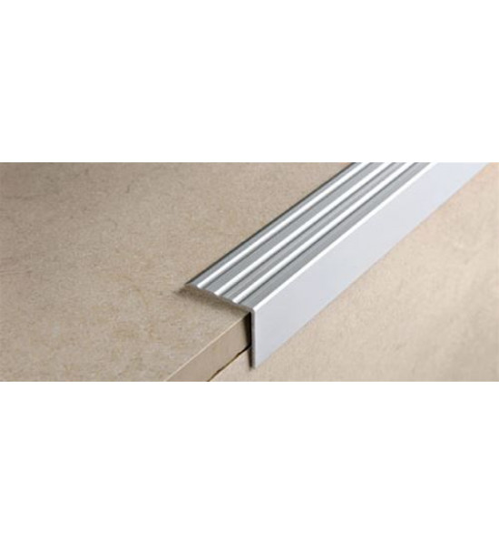 بروقرس زاوية المونيوم فضي لنهاية الدرج مخرم 25×10 PWKAA2510F