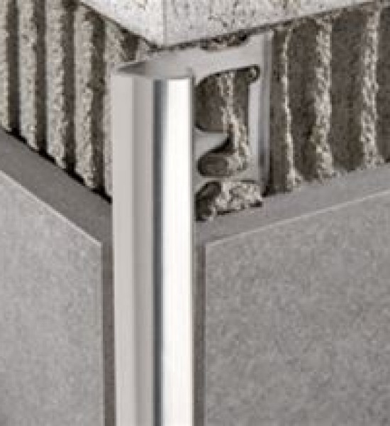 بروقرس زاوية سراميك سل استيل لمعة كروم مدورة PJACML10