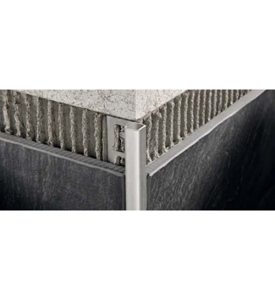 بروقرس زاوية سراميك مربعة سل استيل لمعة كروم PJQSACML10