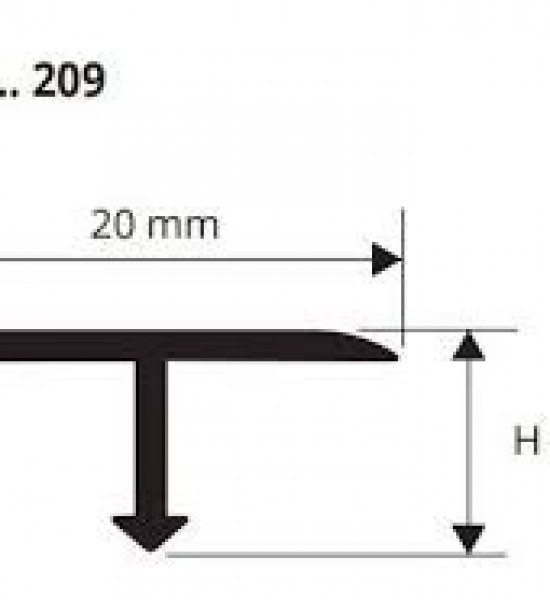 بروقرس زاوية سراميك حرف تي لون تيتانيم  PCRAT209