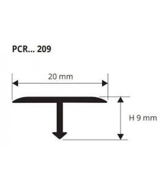 بروقرس زاوية سراميك حرف تي لون تيتانيم  PCRAT209