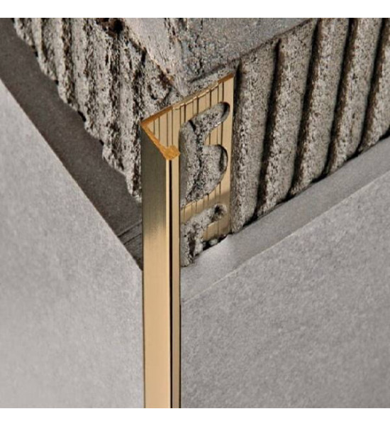 بروقرس فواصل سراميك ورخام اللمونيوم ذهبي 10مليPTBO10